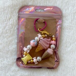 Colorful Ice Cream Charm Keychain for Kids